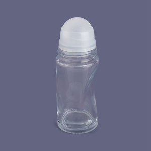 Botella de vidrio enrollable de alta calidad, desodorante de 50 ml, precio de fábrica, botella de desodorante enrollable de vidrio de 50 ml, botella enrollable vacía de perfume